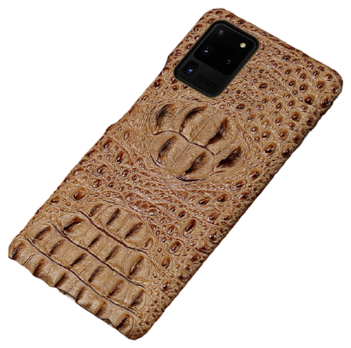 Чехол-накладка-бампер Чехол. ру Premium для Samsung Galaxy Note 20 (SM-N980F) из натуральной кожи крокодила с тиснением экзотическая неповторимая фа.