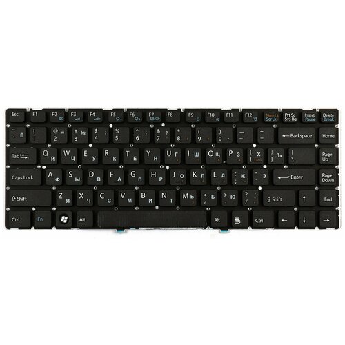 Клавиатура для ноутбука Sony VPC-EA Series Плоский Enter Черная без рамки PN 148792471 1070₽