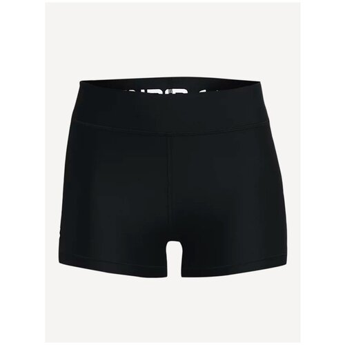 Шорты Under Armour HeatGear Armour Mid-Rise Shorty, на резинке, плоские швы, влагоотводящие, размер LG, черный