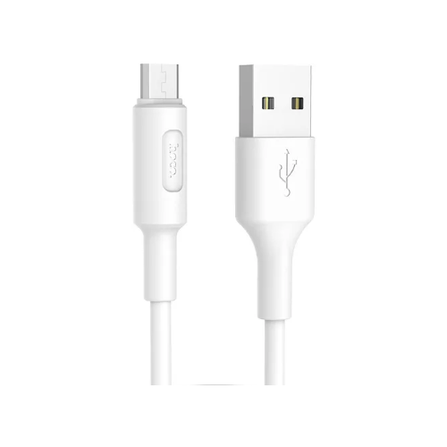 Кабель HOCO X25 USB (m)-microUSB (m) 1.0м 2.0A силикон белый