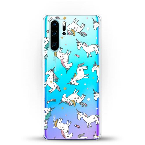фото Силиконовый чехол единороги на huawei p30 pro andy & paul