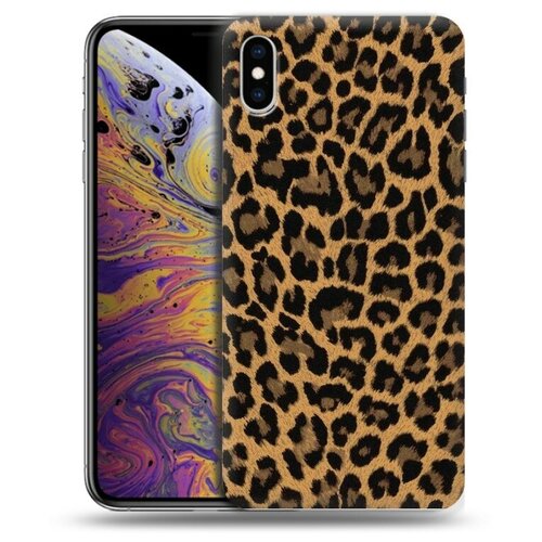 Дизайнерский силиконовый чехол для Iphone X/XS Леопард узор дизайнерский силиконовый чехол для iphone se 2020 леопард узор