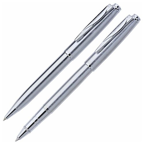Набор Pierre Cardin PEN&PEN: ручка шариковая + роллер. Цвет - серебристый. Упаковка Е. тактическая ручка boker 09bo032 redox pen
