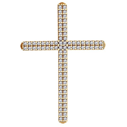 Декоративный крестик с фианитами 93030219