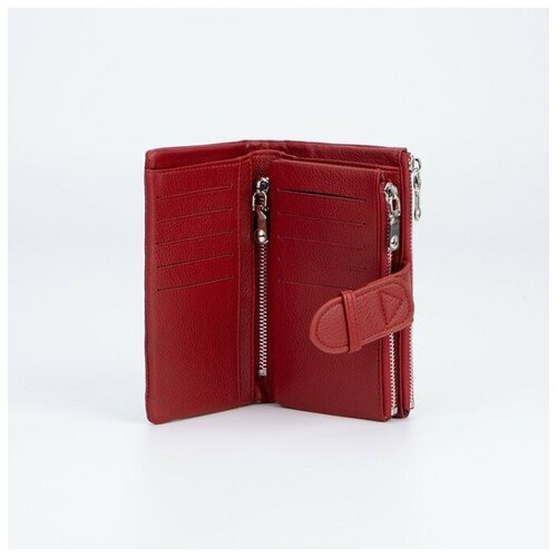 Кошелёк на магните, цвет бордовый