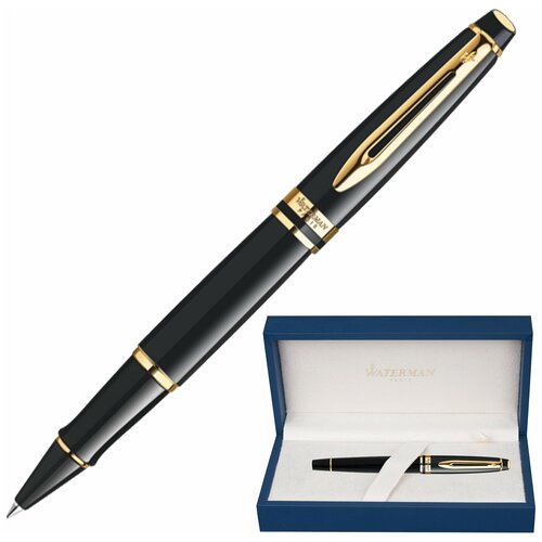 Ручка роллер Waterman Expert 3 (CWS0951680) Black Laque GT F черн. черн. подар.кор.