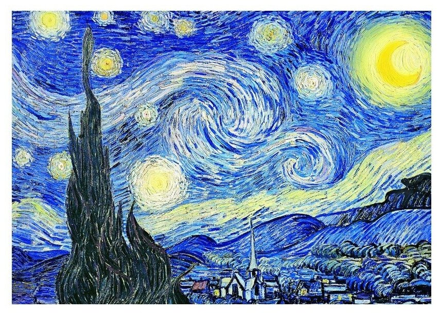 Пазл EuroGraphics "Звездная ночь" Винсент Ван Гог, 1000 элементов (6000-1204) - фото №2