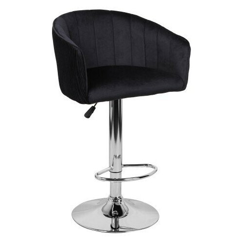 Стул барный марк (велюр), черный