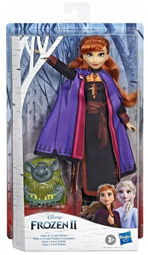 Disney Кукла Frozen 2 Холодное сердце Анна с троллем E8762/E8751