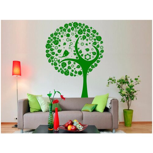 Интерьерная наклейка Chatte “Дерево с птичкой”, 96 х 135 см.