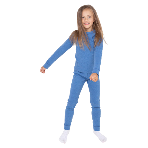 Термобельё для девочки (джемпер,брюки), цвет синий, рост 140 см (38)