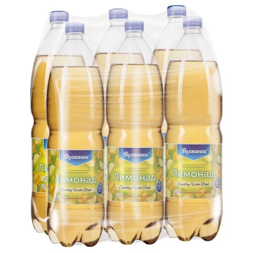 Лимонад Волжанка, 1.5 л, пластиковая бутылка, 6 шт.