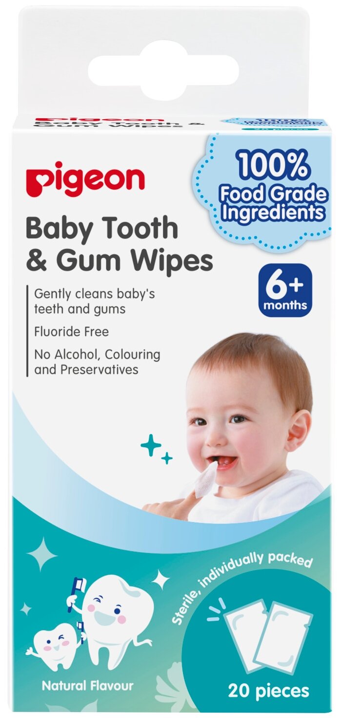 Pigeon Baby Tooth & Gum Wipes без аромата