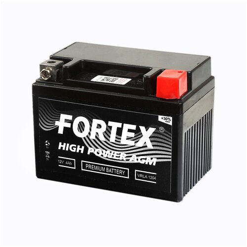 Аккумулятор стартерный для мото, скутера, квадроцикла FORTEX VRLA 1204 12V4 ОП (YTX4L-BS)