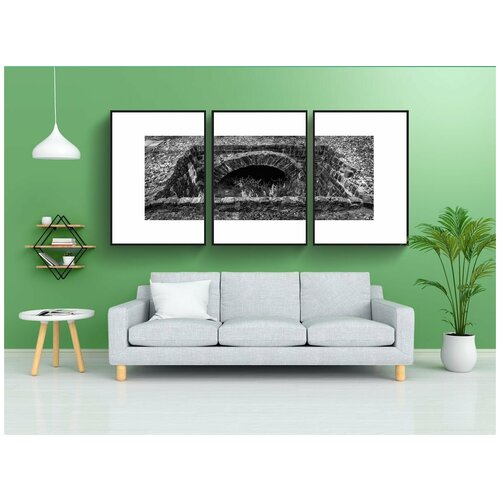 фото Набор модулных постеров для интерьера "туннель, бункер, замурован" 60x90 см. в тубусе, без рамки lotsprints