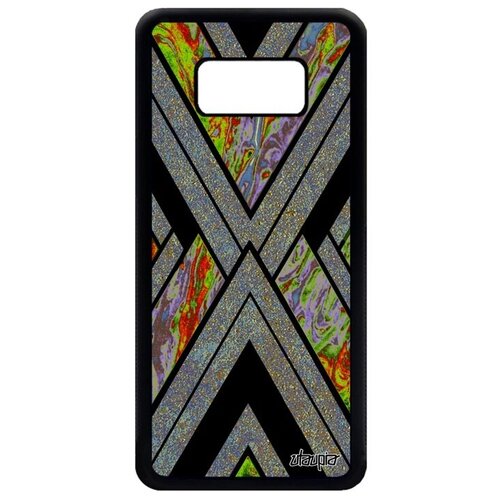 фото Модный чехол на смартфон // samsung galaxy s8 // "икс-орнамент" символ вершина, utaupia, серый
