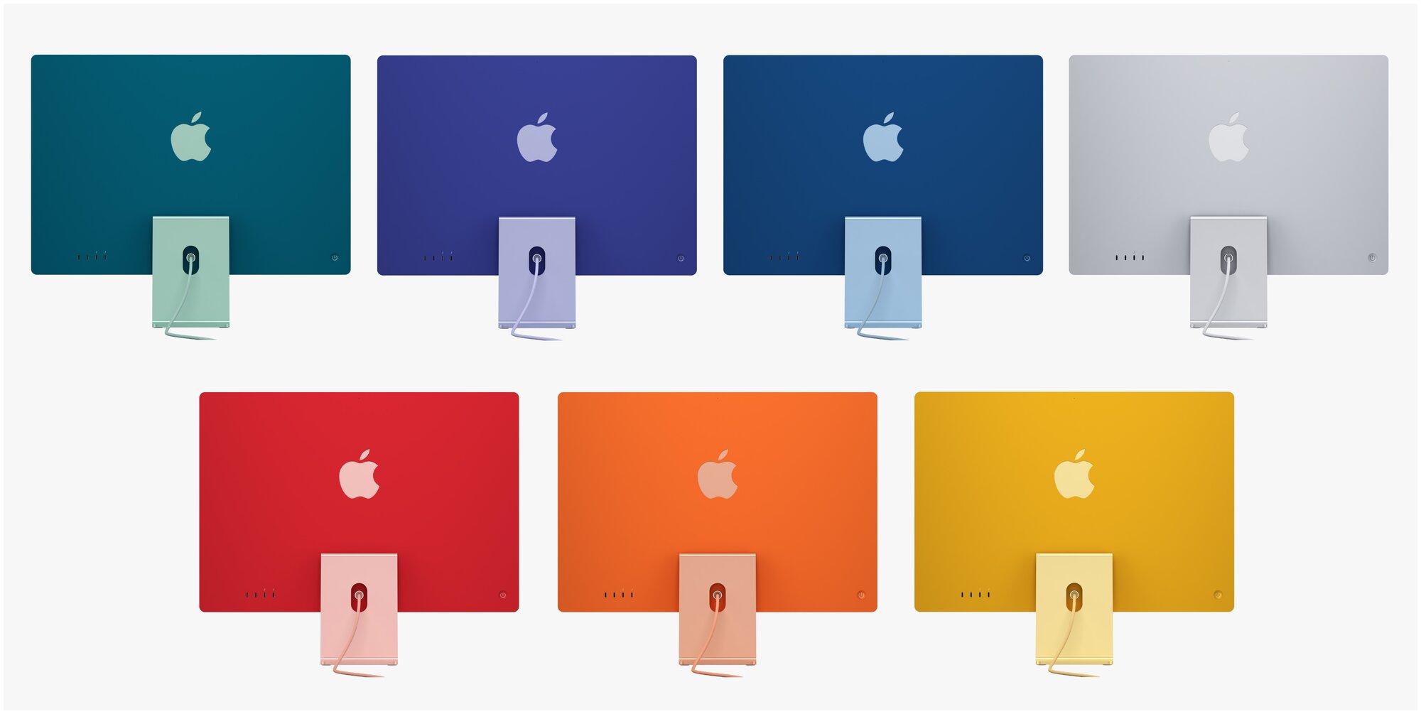 Персональные компьютеры Apple 23.5" Моноблок Apple iMac 24" 2021 г. MGPJ3RU/A, Apple M1, RAM 8 ГБ, SSD 512 ГБ, GPU 8, CPU 8, зеленый/русская клавиатура