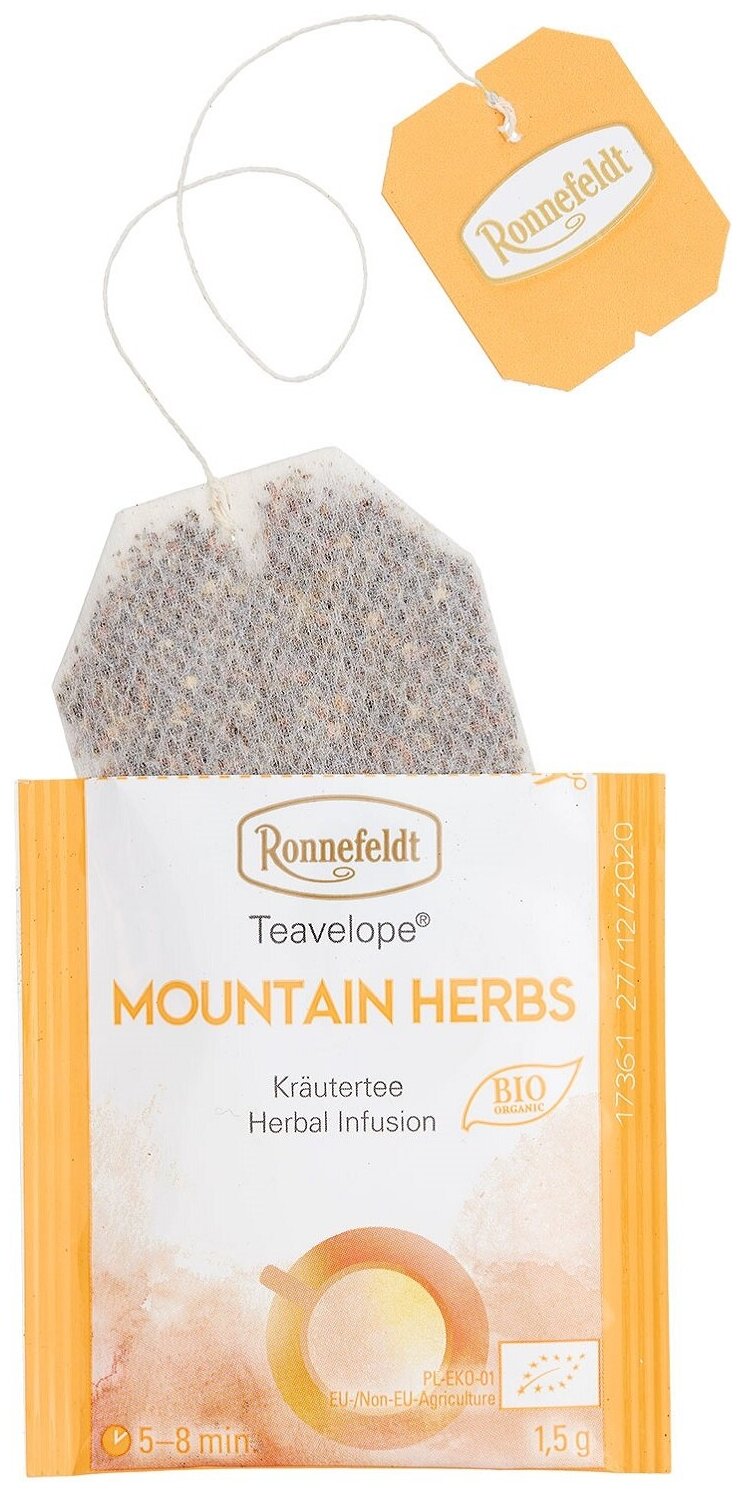 Чай травяной Ronnefeldt Teavelope Mountain Herbs в пакетиках, 25 шт. - фотография № 2