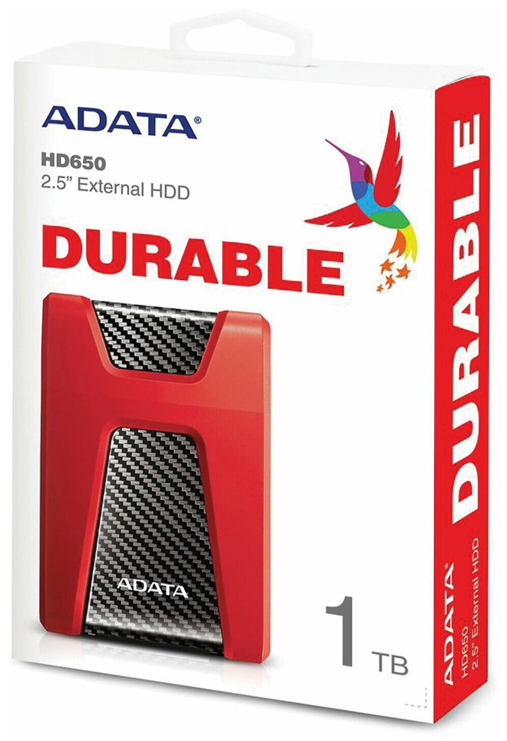 Внешний жесткий диск 2.5 1 Tb USB 3.1 USB Type A A-Data AHD650-1TU31-CRD красный