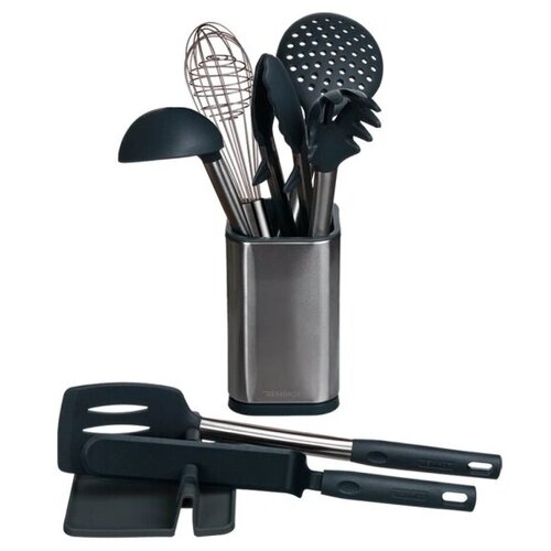 Набор кухонных принадлежностей Remihof Korn RmH-CORNY-9-DarkGrey темно-серый 9 предметовкапучинатор в 2040₽