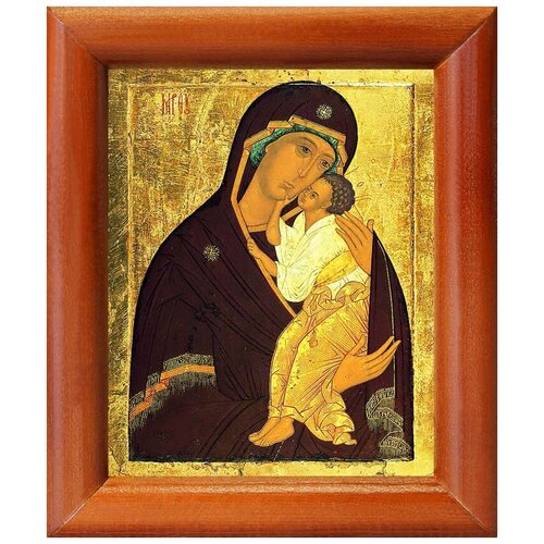 Ярославская Икона Божией Матери, деревянная рамка 8*9,5 см ярославская икона божией матери деревянная рамка 8 9 5 см