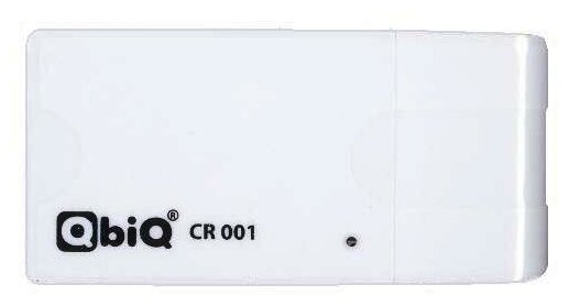 Картридер QbiQ CR001 usb 2.0 TF-microSD SD-MMC MS M2 - белый