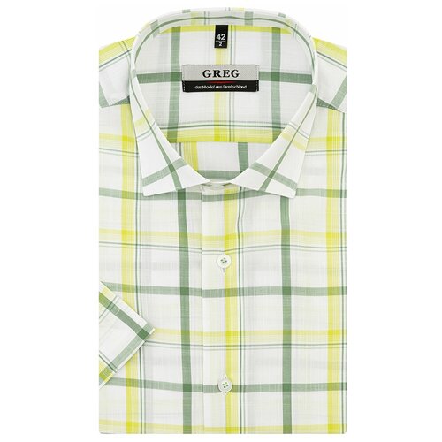 Рубашка GREG, размер 174-184/42, белый рубашка greg размер 174 184 42 зеленый