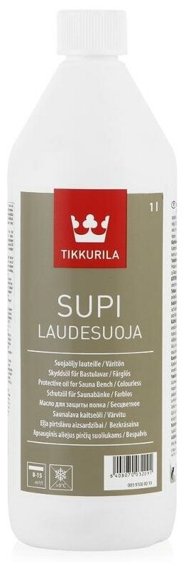 Масло Tikkurila Supi Laudesuoja, бесцветный, 1 л, 1 шт.
