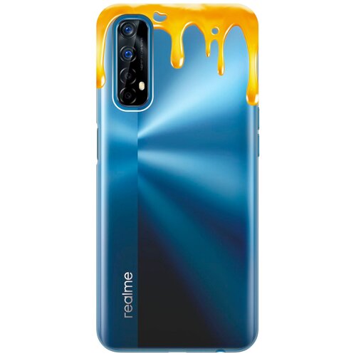 Силиконовый чехол на realme 7, Рилми 7 с 3D принтом Honey прозрачный силиконовый чехол на realme 7 рилми 7 с 3d принтом gucci stickers прозрачный