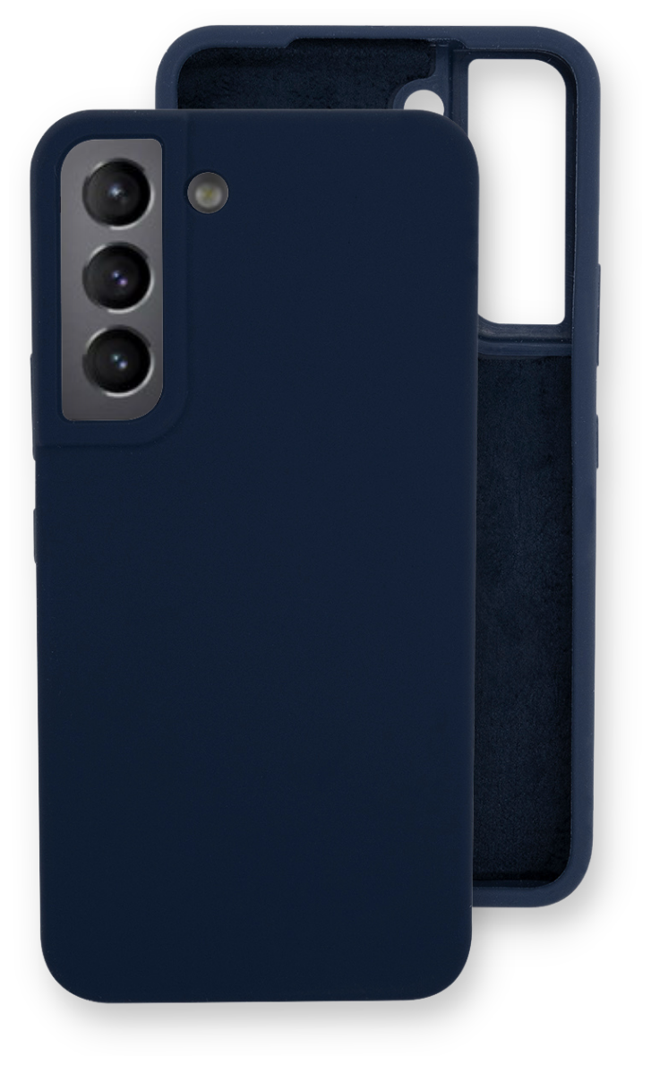 Чехол тёмно-синий №50 Silicone Cover для Samsung Galaxy S22 + / S22 Plus. Накладка / Бампер на Самсунг С22 плюс