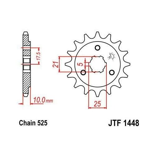 Звезда JT ведущая JTF1448.13 13 зубьев