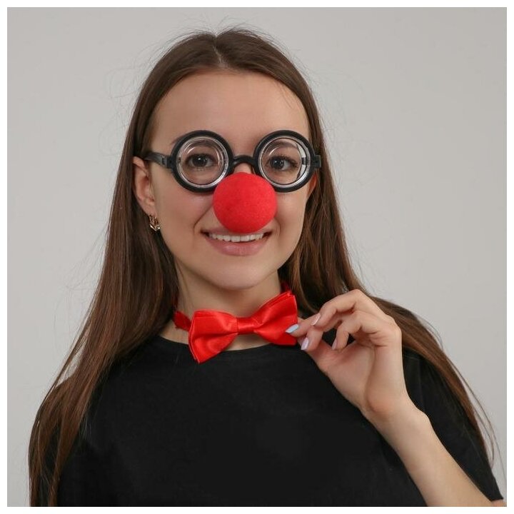 Карнавальный набор «Клоун», нос, бабочка, очки