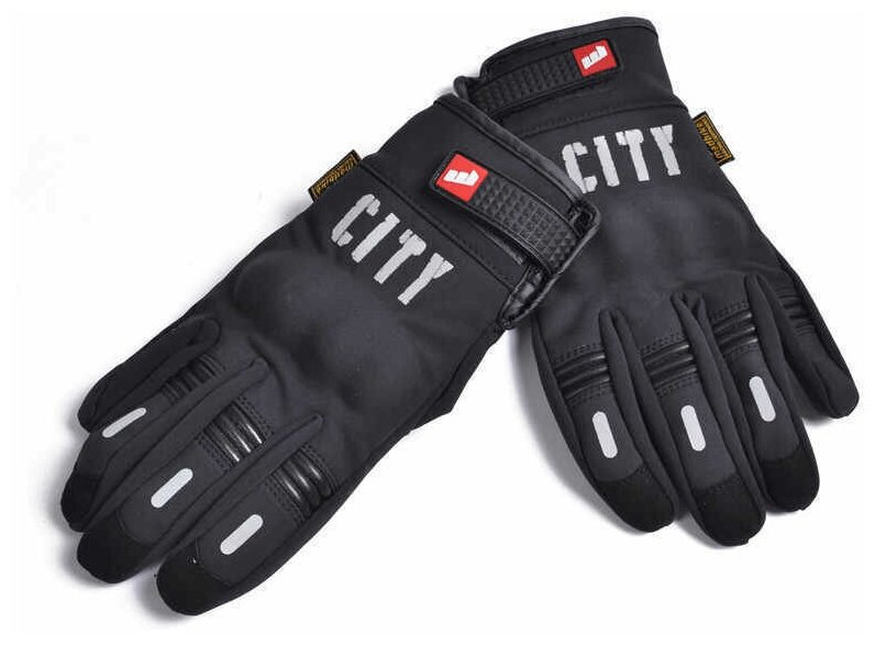 Мото перчатки CITY (size: L, черные) Madbike