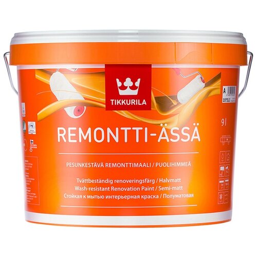 Краска акрилатная Remontti-Ässä (Ремонти-Ясся) TIKKURILA 2,7л бесцветный (база С)