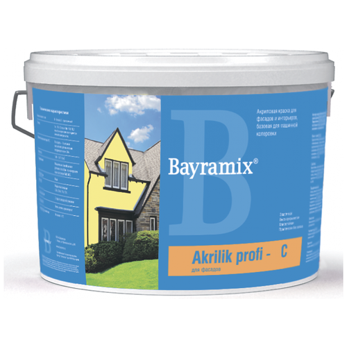 Краска акриловая Bayramix Acrilic Profi матовая бесцветный 2.7 л
