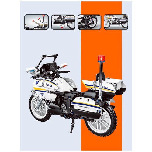 Конструктор Майнкрафт пластиковый для детей мальчиков SWAT 839 Патрульный Полицейский мотоцикл 716 деталей