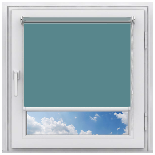 фото Рулонная штора на окно мини премиум blackout (голубой, 70, 180) мастер плюс