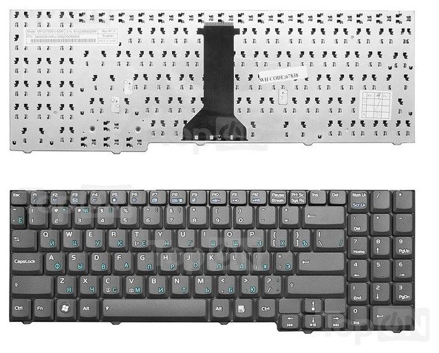 Клавиатура для Asus X56V M51SE F7Z M51K 04GND91KRU10-1 MP-03753SU-5285 870₽