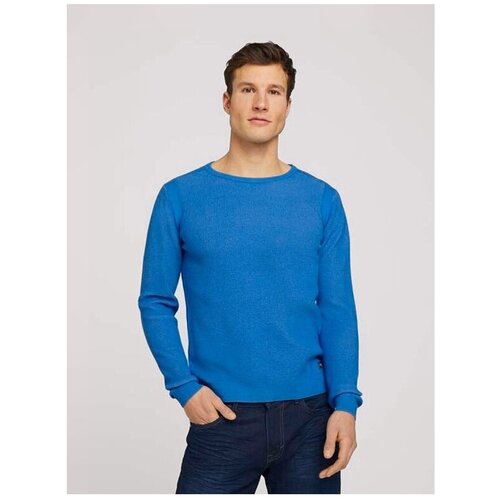 фото Пуловер tom tailor для мужчин синий, размер s (46)