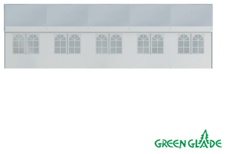 Тент садовый Green Glade с боковыми стенками 60 кв. м белый (4 коробки) 3019 - фотография № 18