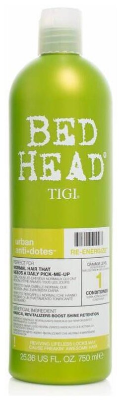 TIGI кондиционер Urban Anti+dotes Re-Energize уровень 1 для укрепления волос, 750 мл