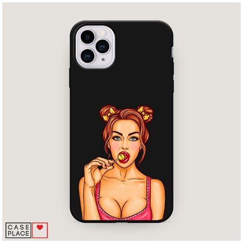 фото Матовый силиконовый чехол "вкусный леденец" на apple iphone 11 pro / айфон 11 про case place