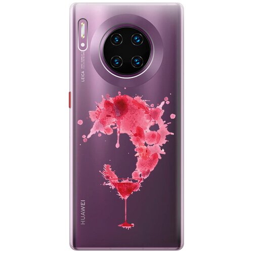 Силиконовый чехол с принтом Cocktail Splash для Huawei Mate 30 Pro / Хуавей Мейт 30 Про силиконовый чехол с принтом cocktail splash для honor 30 pro хонор 30 про плюс