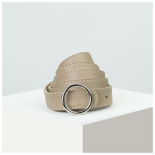 фото Ремень женский, ширина - 1,8 см, пряжка металл, цвет светло-коричневый mikimarket