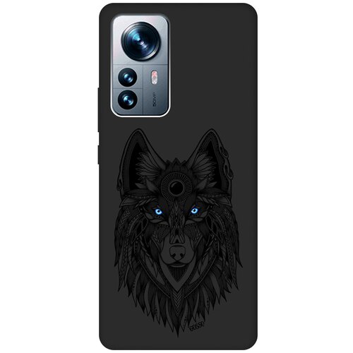 Матовый Soft Touch силиконовый чехол на Xiaomi 12 Pro, Сяоми 12 Про с 3D принтом Grand Wolf черный матовый soft touch силиконовый чехол на xiaomi 12 pro сяоми 12 про с 3d принтом cosmofoxes черный