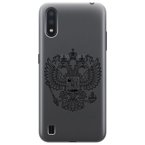 Ультратонкий силиконовый чехол-накладка для Samsung Galaxy A01 с 3D принтом Patriotic Spirit ультратонкий силиконовый чехол накладка для huawei p40 pro с 3d принтом patriotic spirit