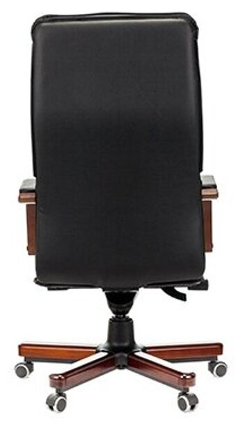 Кресло руководителя БЮРОКРАТ T-9927WALNUT, на колесиках, кожа, черный [t-9927walnut/black] - фото №4