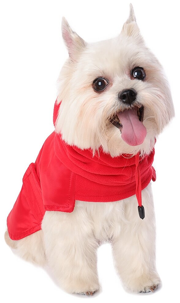 Попона для собак Монморанси "Попона с горлом", цвет: красный, размер S, по спинке 27см - фотография № 3
