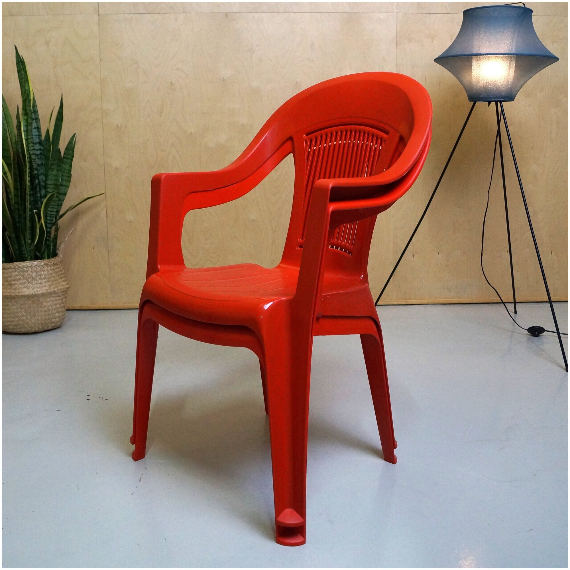 Садовые пластиковые кресла Венеция, Красный, 2 шт - фотография № 2