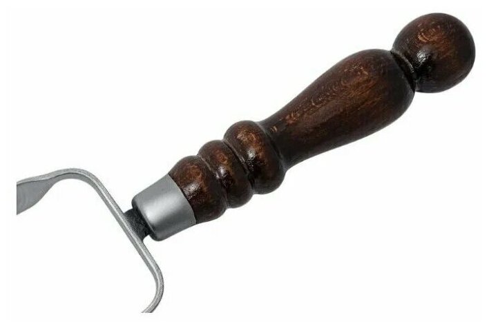 Шампур двойной 6 шт., с деревянной ручкой, 550х10х3 мм - фотография № 3